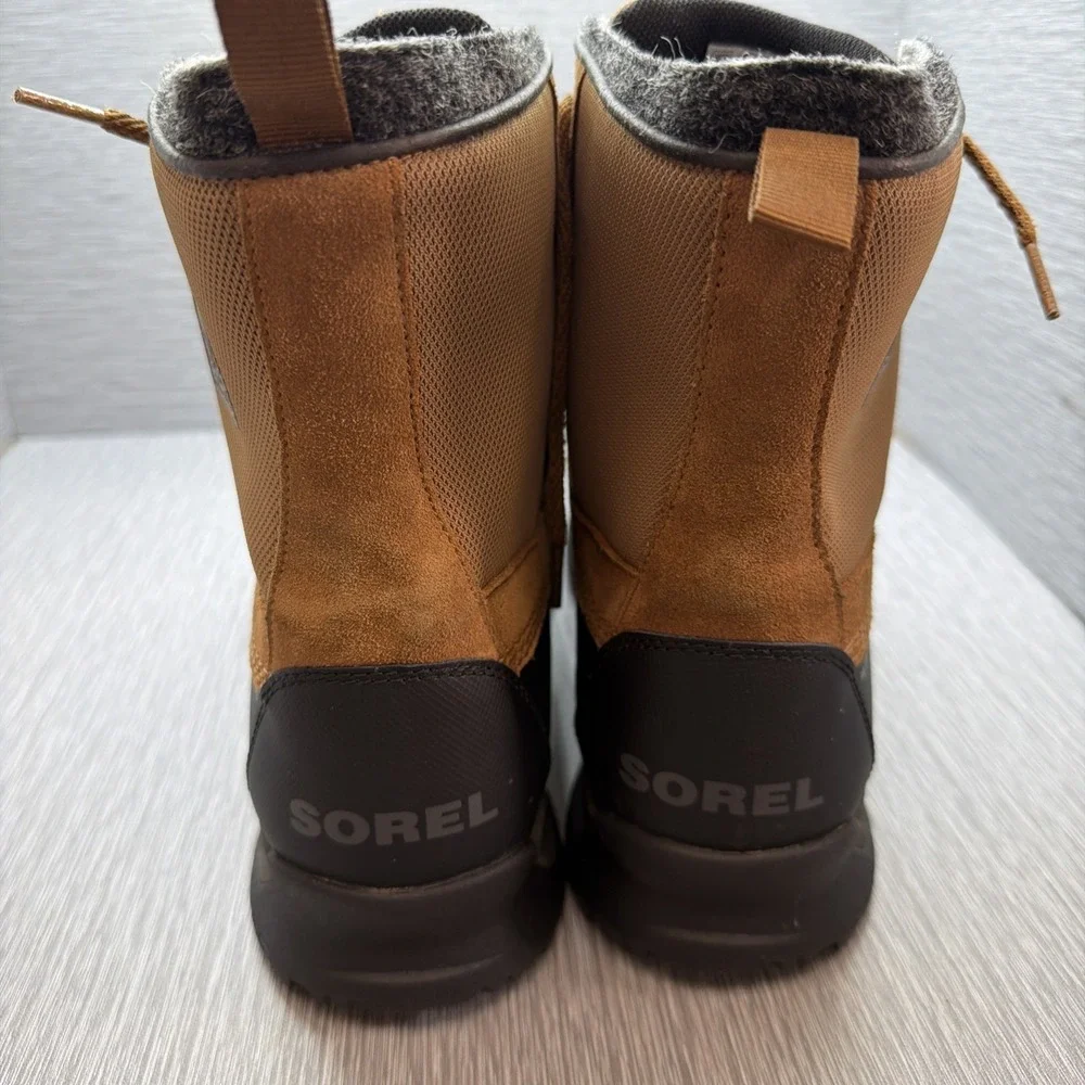 Sorel Buxton Lite Waterproof Duck Boots Men's‎ 12 Brown Black Winter Snow